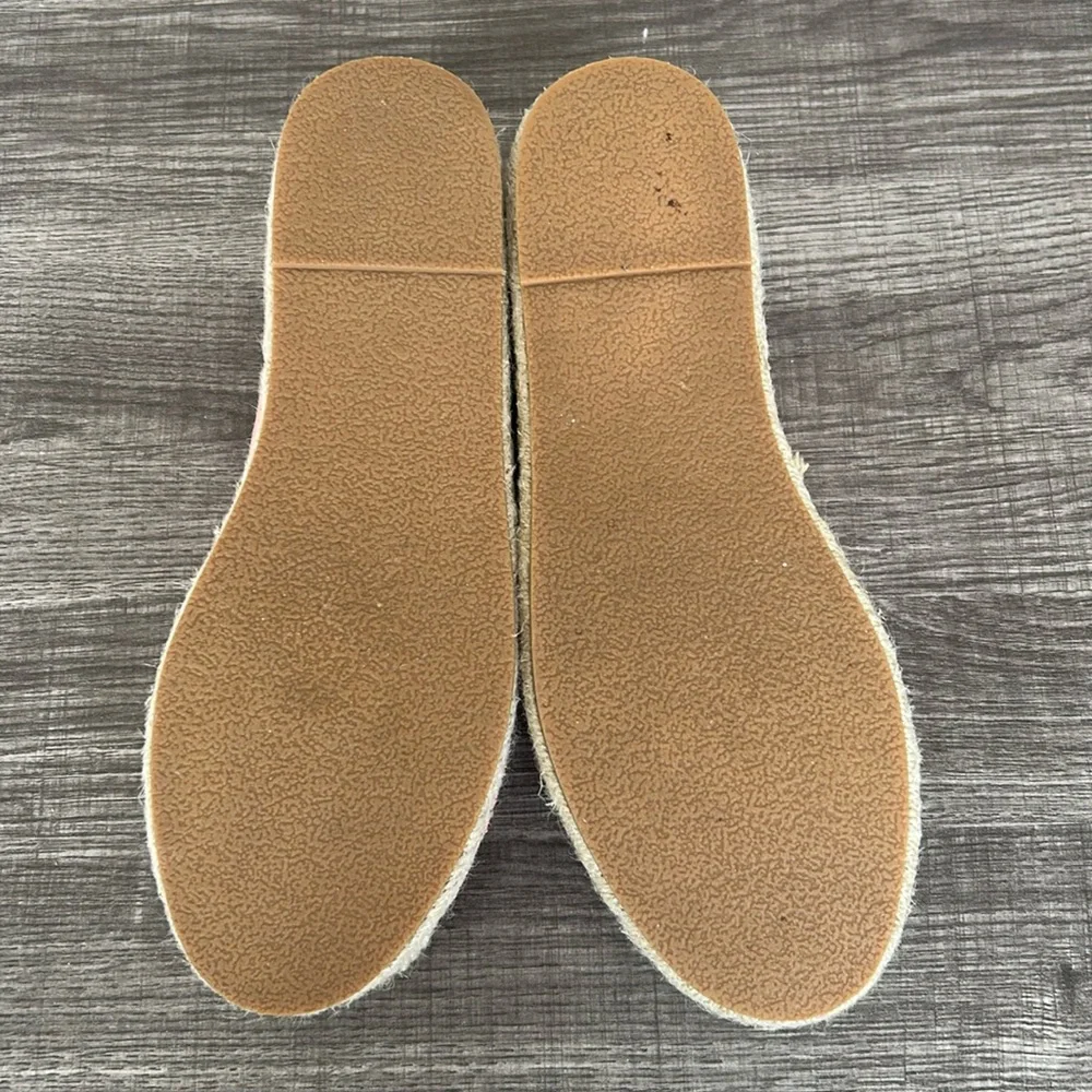 Talbots Pink‎ QUINN SUEDE PLATFORM ESPADRILLES Slip-On Bow Tie Shoes 7.5W